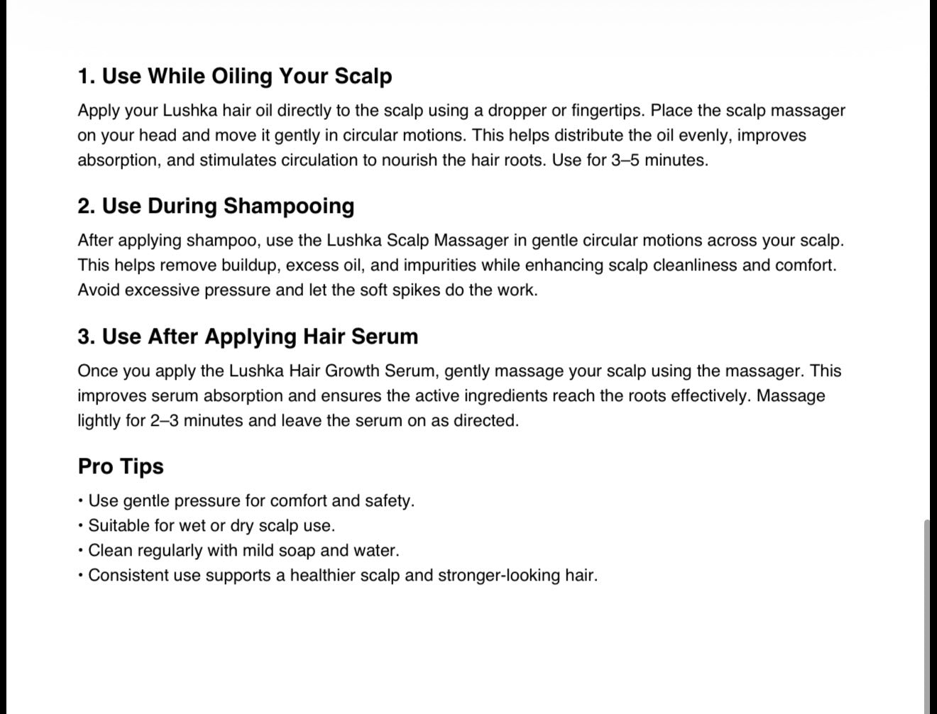Lushka scalp massager